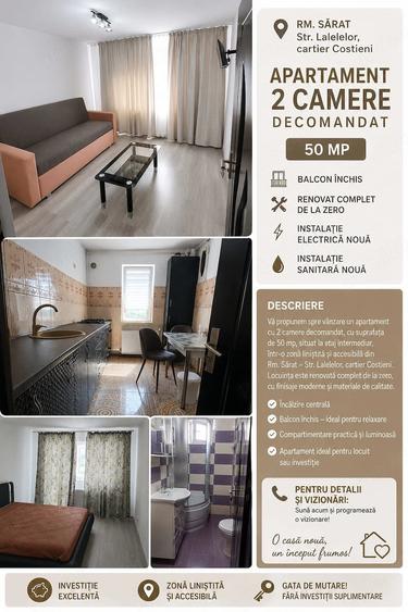 Apartament cu 2 camere decomandat în Central