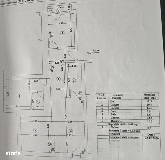 Apartament cu 3 camere în Nord