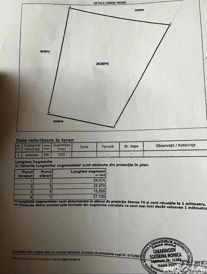 Teren de 520 mp, în Vladimirescu