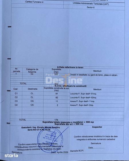 Casă cu 3 camere cu Teren 900 Mp în Giulești