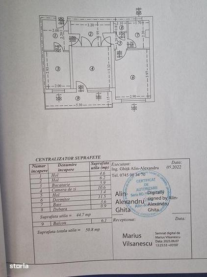Apartament cu 2 camere decomandat în Blejoi