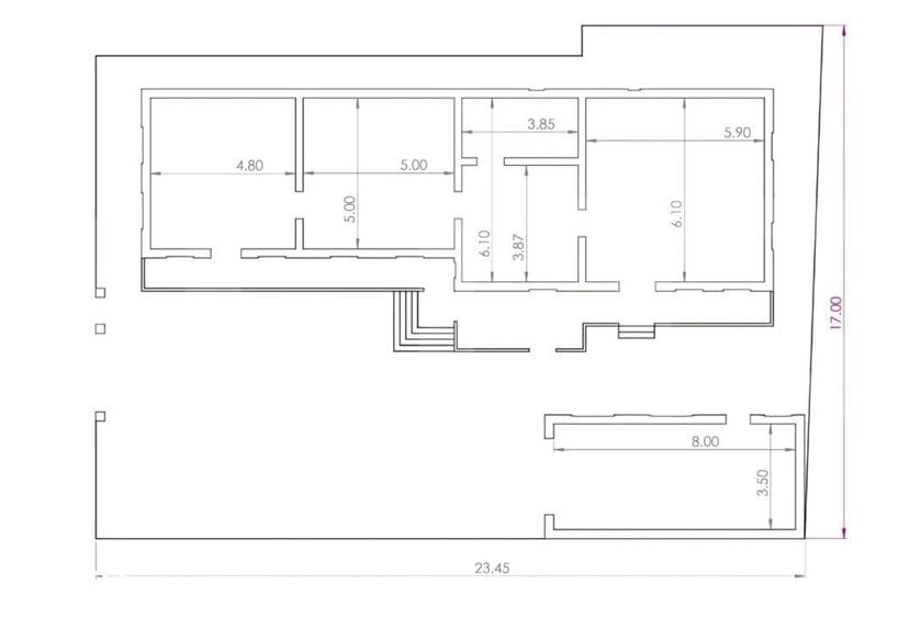 Casă cu 3 camere cu Teren 396 Mp în Central