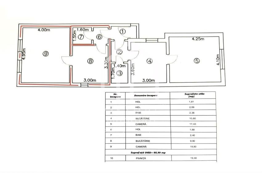 Garsoniera la casa, 34mp utili, recent renovata - Piata Cluj - 3