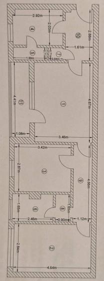 Apartament cu 3 camere semidecomandat în Militari