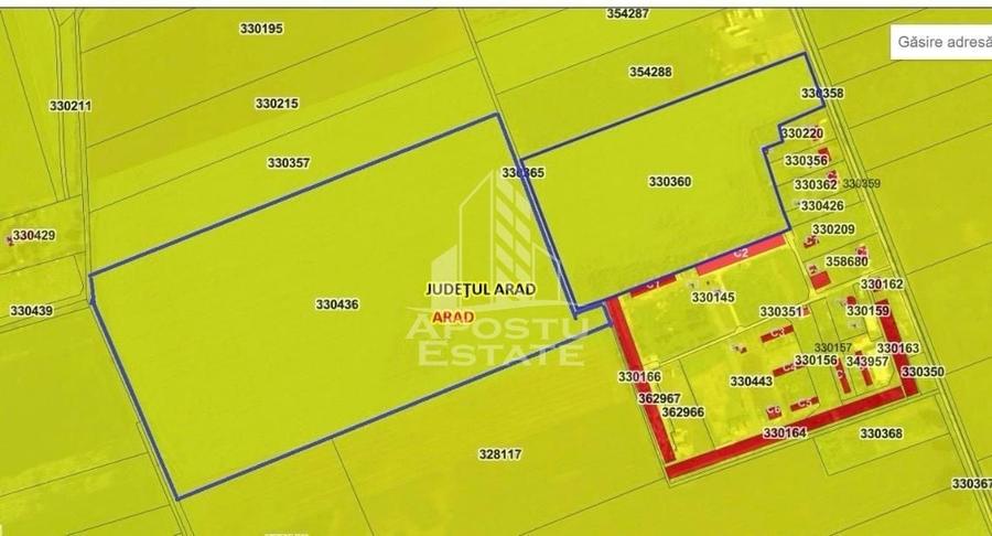 Teren agricol extravilan de 139000 mp, în Exterior Vest