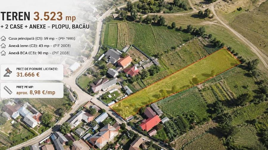 Casă individuală cu 5 camere cu Teren 3523 Mp în Central