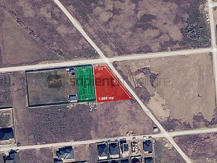 Teren Construcții intravilan de 1668 mp, în Nufărul