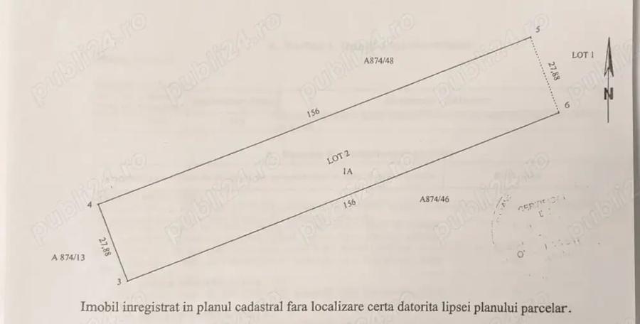 Teren de 4350 mp, în Central