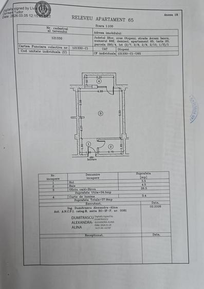 Garsonieră decomandată, mobilată în Otopeni