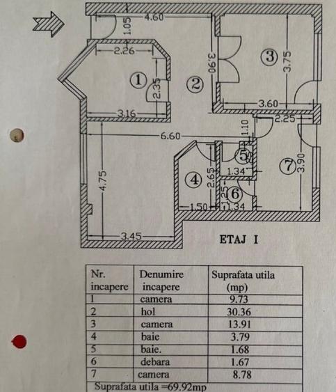 Apartament cu 3 camere decomandat, mobilat în Moșilor