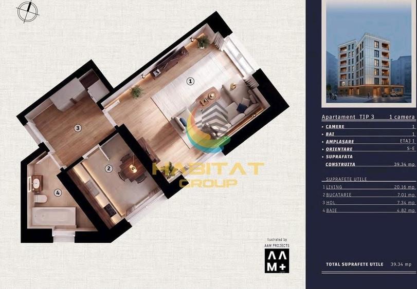 Apartament cu 2 camere decomandat în Tineretului