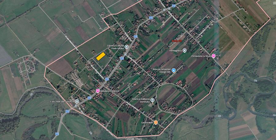 Teren Construcții intravilan de 3800 mp, în Podu Oltului