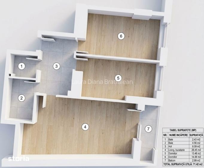 Apartament 3 camere, bloc nou NZEB, zona Pod IRA