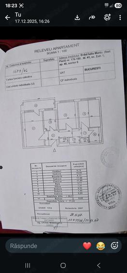 Apartament cu 3 camere decomandat în Ciolpani
