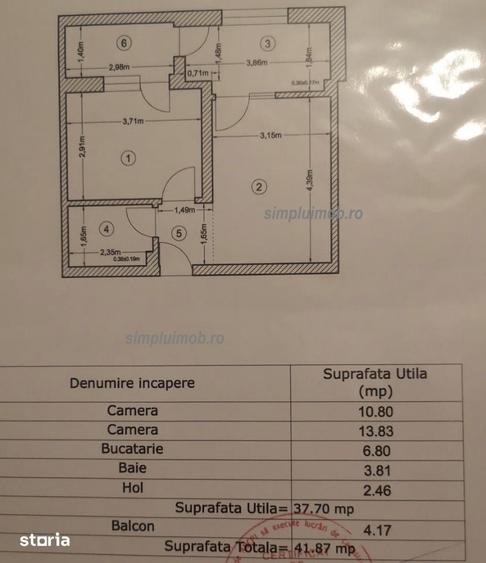 Apartament cu 2 camere semidecomandat, mobilat în Sud-Est