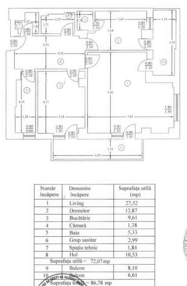 Apartament 2 camere | 90 mp total | 2 bai | Bloc 2020 | 13 Septembrie
