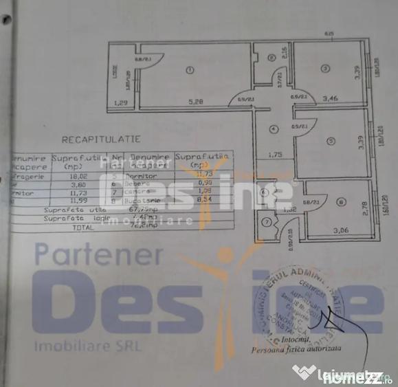 Apartament cu 3 camere decomandat, mobilat în Mircea cel Bătrân