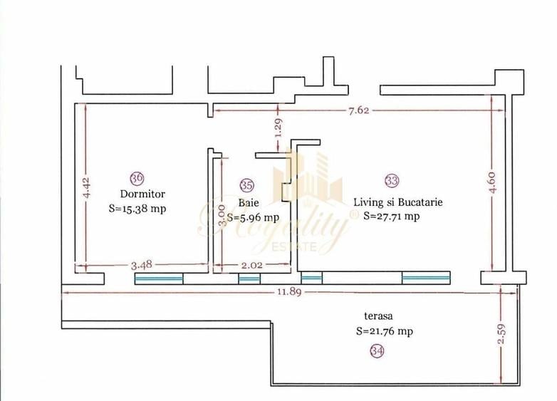 Apartament cu 2 camere în Aradului