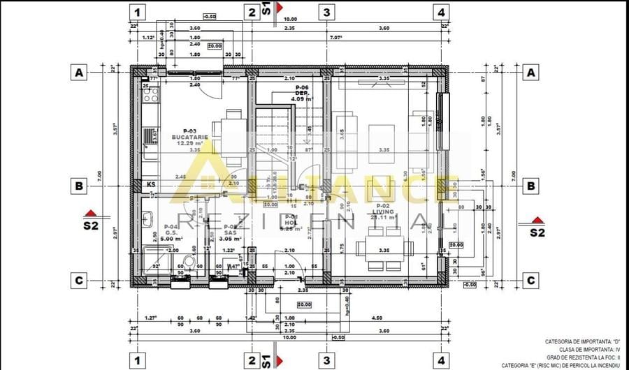 Casă individuală cu 4 camere decomandat cu Canalizare în Central