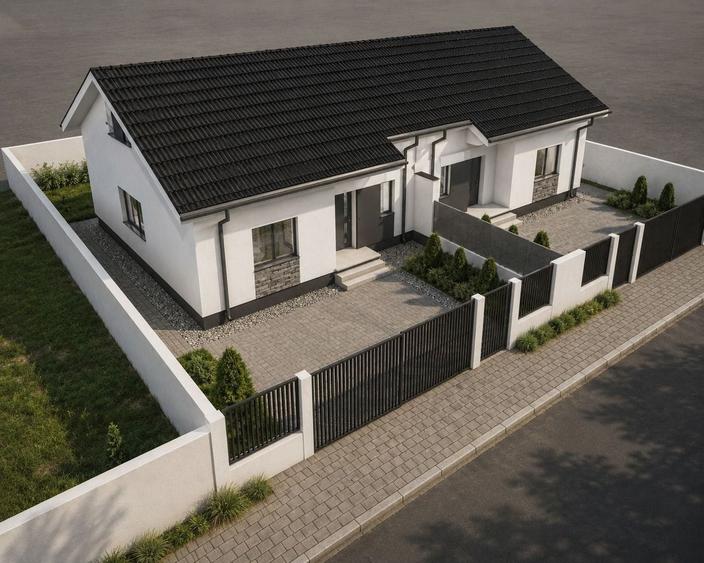 Duplex cu 3 camere cu Teren 259 Mp în Moșnița Nouă