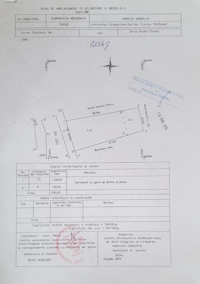Teren de 540 mp, în Central