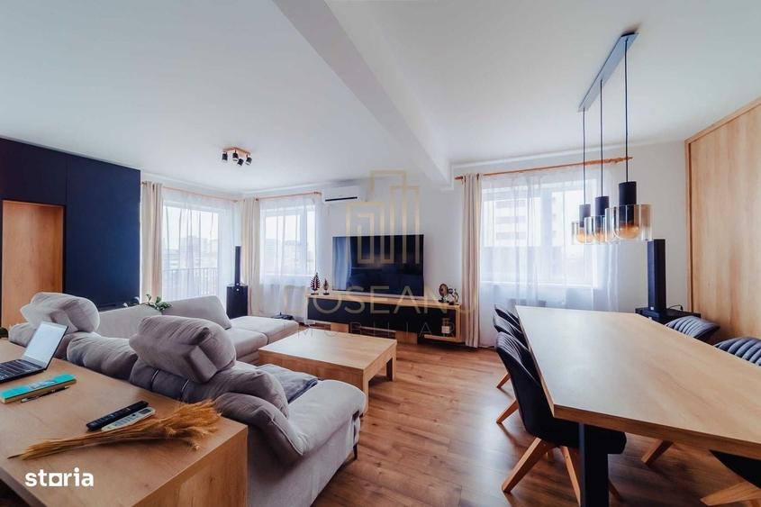 Apartament cu 3 camere, mobilat în Central