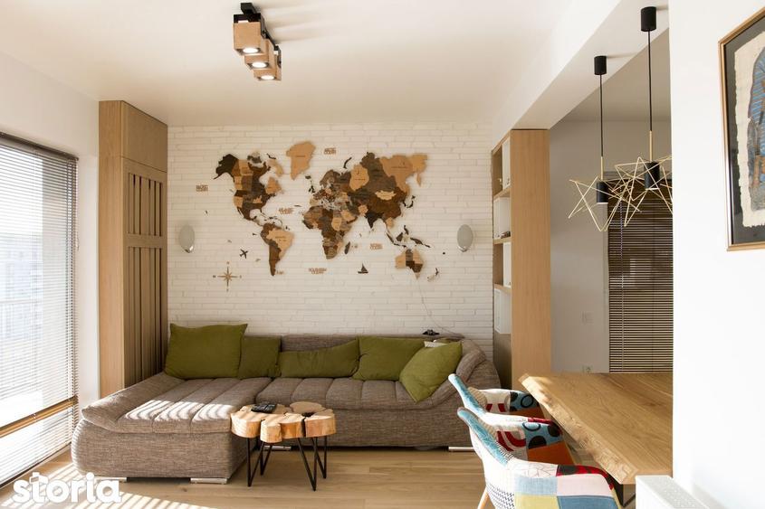 Apartament cu 3 camere, mobilat în Între Lacuri