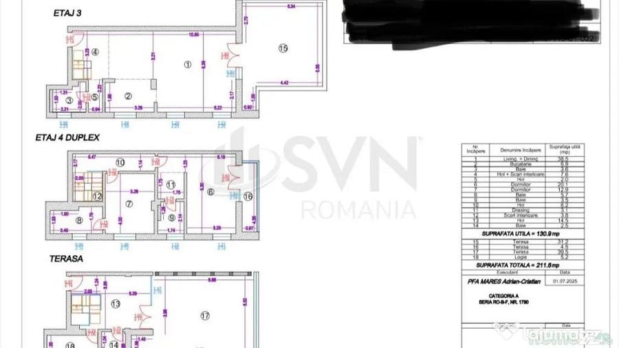 Apartament cu 4 camere decomandat în Central