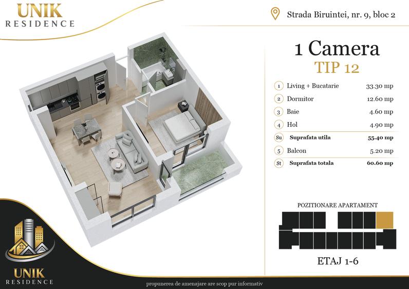 Studio modern | Bloc nou | Metrou Berceni | Centrala Proprie | - 7