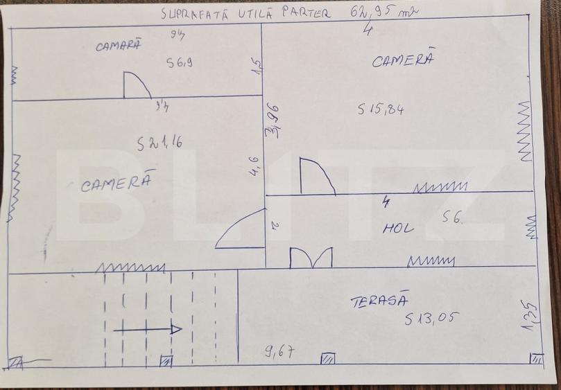 Casă individuală cu 4 camere cu Teren 1360 Mp în Așchileu Mare