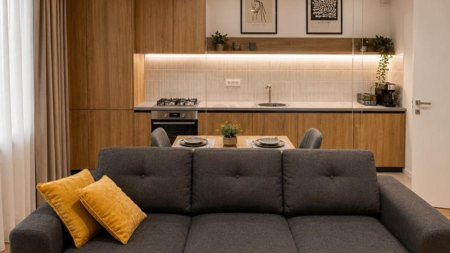 Apartament cu 2 camere semidecomandat, mobilat în Aviației