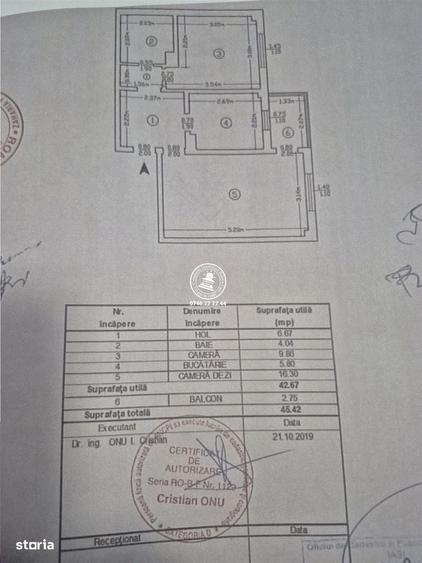 Apartament cu 2 camere decomandat în Alexandru cel Bun