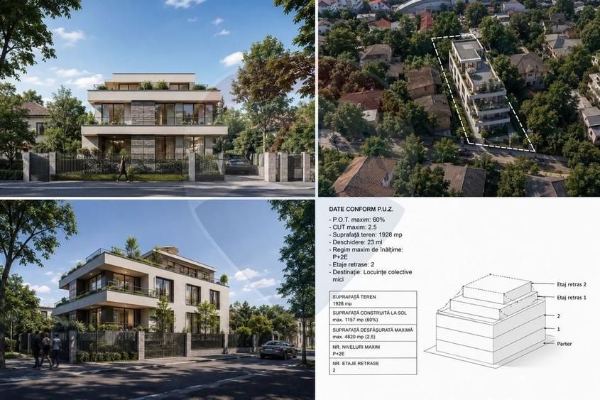 Teren Construcții intravilan de 1928 mp, în Militari
