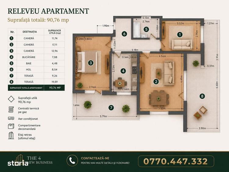 Apartament cu 3 camere în Berceni — fotografia 1