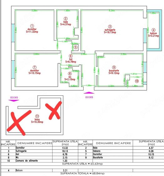 Apartament cu 3 camere decomandat în Bucovina