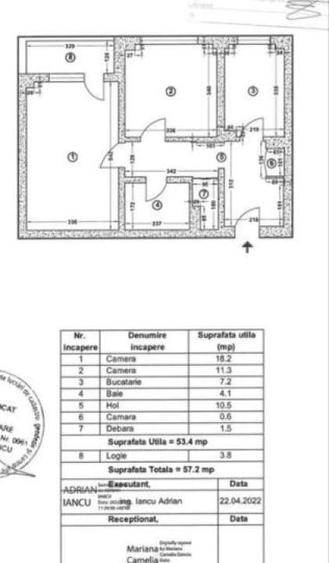 Apartament cu 2 camere în Ștefan cel Mare