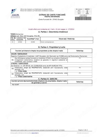 Teren extravilan arabil calitate superioara -Com Giurgita - 4