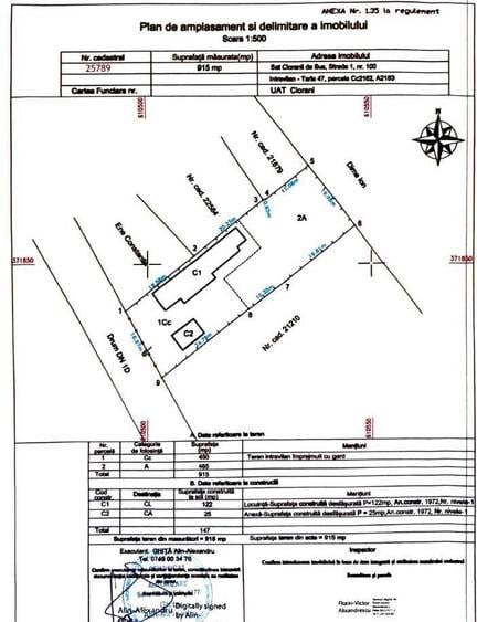 Casă cu 4 camere cu Teren 915 Mp în Ciorani