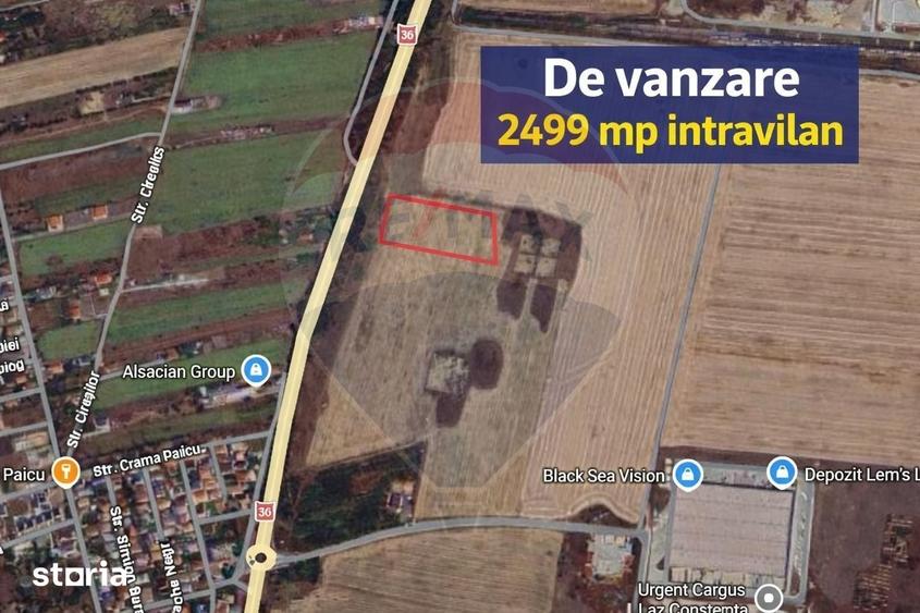Teren de 2499 mp, în Agigea