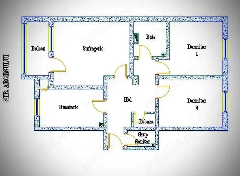 Apartament cu 3 camere decomandat în Ultracentral