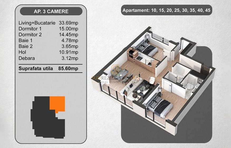 Nou! Apartament finisat premium - 3 camere, zona ideala in Sectorul 5 - 9