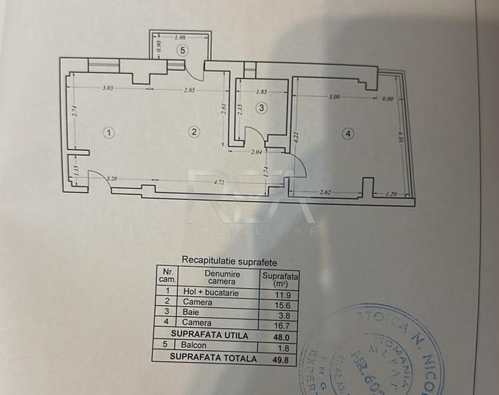 Apartament cu 2 camere semidecomandat, mobilat în Sebastian