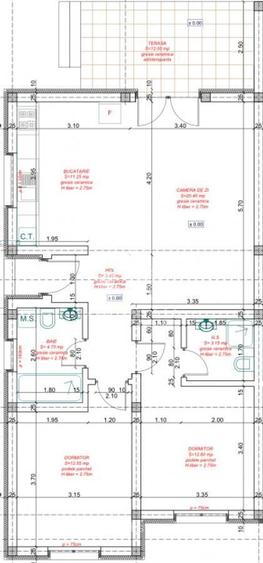 Duplex cu 3 camere cu Canalizare în Urseni
