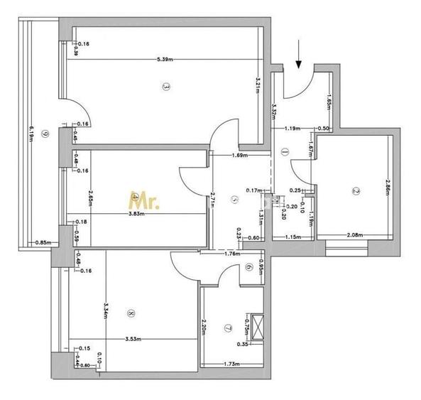 Apartament cu 3 camere decomandat în Lacul Tei