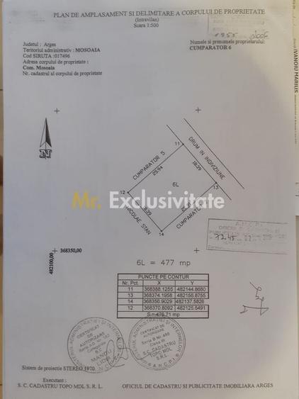 Teren Construcții intravilan de 477 mp, în Moșoaia