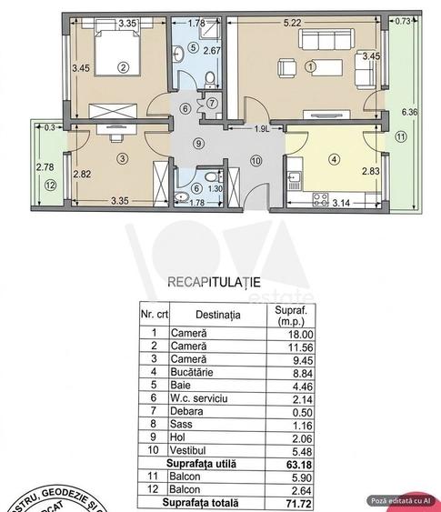 De vânzare: apartament 3 camere mobilat-utilat Militari-piata Gorjului - 14