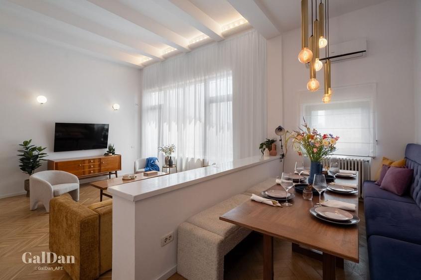 Apartament cu 4 camere, mobilat în Cișmigiu