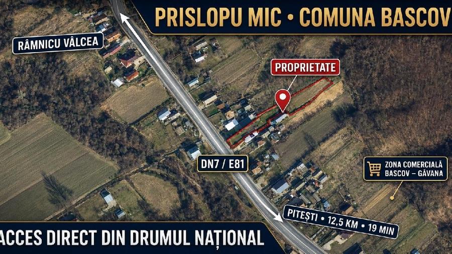 Teren Construcții intravilan de 1500 mp, în Bascov