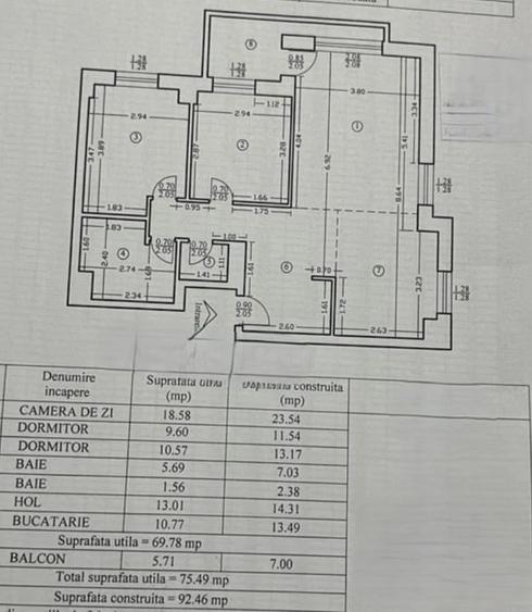 Apartament cu 3 camere decomandat în Tătărași