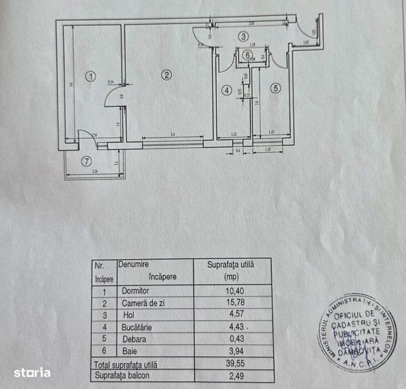 Apartament cu 2 camere semidecomandat în Micro 11